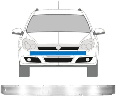Versterking voorbumper / balk voor Opel Astra H 2003-2014
