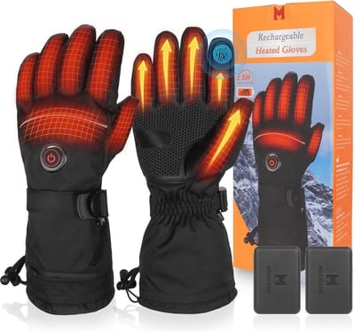 Oplaadbare Verwarmde Handschoenen - Waterdichte Winterhandschoenen voor Dames en Heren met Touchscreen en 3 Warmteniveaus