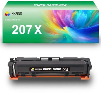 INKFIND 207X (W2210X) Zwart tonercartridge compatibel met HP 207X (W2210X) Zwart toner cartridge - 1-pack Zwart