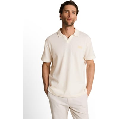 Tom Tailor - Resort poloshirt in used-look - Maat XXL - Gardenia White