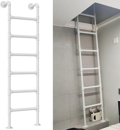 Vluchtladder - Noodladder Zolder - Veilige Ontsnapping - Verstelbare Hoogte - Tot 300cm - Zwart