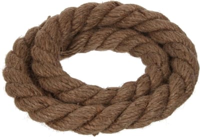 Jute touw - Natuurlijk touw - Decoratief gebruik - 3-aderig gedraaid - 20 mm x 100 m - Natuurlijk