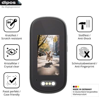 dipos – 2x Pantserfolie geschikt voor Zephviora M-11 Mini Action Cam | 9H Screenprotector
