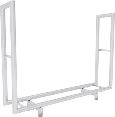 Houthaardrek - Brandhouthouder - Binnen Opslag - Moderne Stijl - 122x91x30cm - Roestvrij Staal