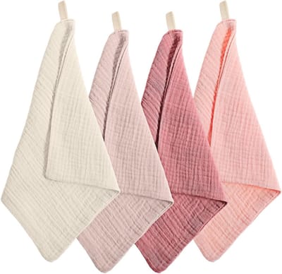 Set van 4 Zachte Gezichtsdoeken voor Makeup Verwijdering - Absorberende Muslin Doeken voor Dagelijkse Huidverzorging en Reizen voor Vrouwen en Mannen