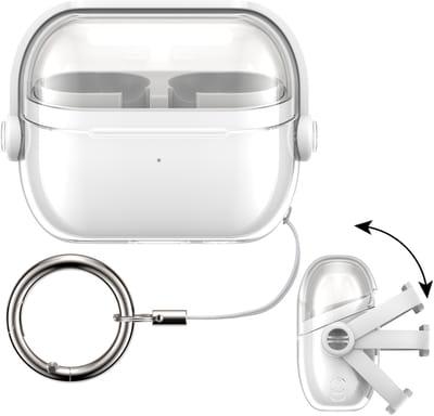 kwmobile transparante koptelefoonhoes voor Samsung Galaxy Buds 3 / Galaxy Buds 3 Pro - Hoesje van TPU met veiligheidssluiting - transparant