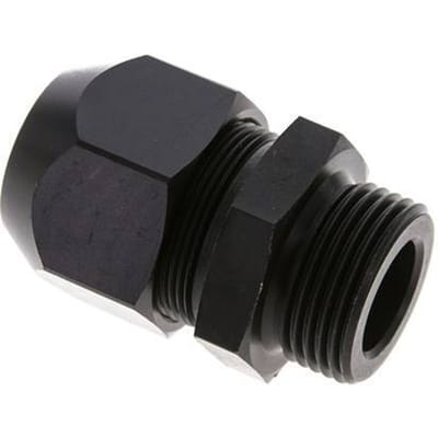 26x19mm & G1'' Aluminium Rechte Knelfitting Buitendraad 10bar Kunststof en Polyamide