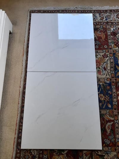 Porseleinen Tegels - Marmer Look - Vloer en Wand - 6 Verschillende Gezichten - 60x60 cm - Wit