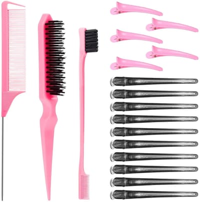 Dailygoods- Haarspelden Set 8 Stuks - Roze Haarspelden - Zwarte Haarspelden - Kapselgereedschappen - Haaraccessoires Kinderen - Kunststof Materiaal
