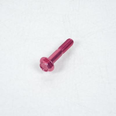 Vis Hexagonnale 8mm M6 pas 100 30mm anodisé Rouge 3AS Racing pour moto Neuf