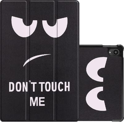 Hoes - Geschikt voor Lenovo Tab P11 - Dun & Stevig - Trifold Bookcase - Hard Cover - Hardcover Book Case - Tablet Hoesje - Don't Touch Me