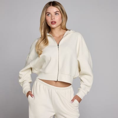 MP Dames Waffle Hoodie met Rits - Ivoor - XS