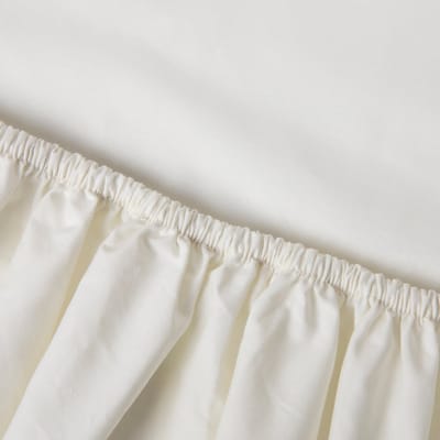 Kayori Shizu Splittopper Hoeslaken Perkal - 200x210-220cm - 200TC Hotelkwaliteit - Matrasdikte 12 cm - Offwhite