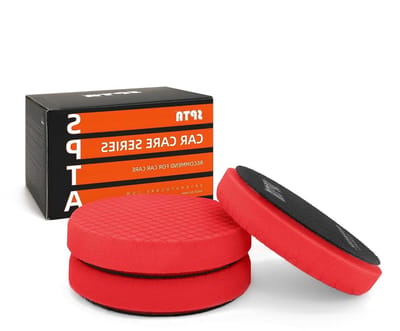 Polijstpads Set - Poets Spons - Auto Polijsten - Innovatief Groef Ontwerp - 3 Stuks 6.5 Inch - Rood