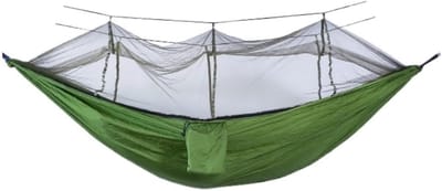 Hangmat met Klamboe - Kampeerhangmat Lichtgewicht Hangmat - Ontspannen Buiten - Automatisch Openend - Nylon Doek - Groen