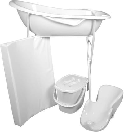 MamaLoes Wit Badset Incl. Witte Badstandaard
