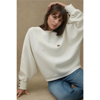 Geborduurd Katoenen Sweatshirt