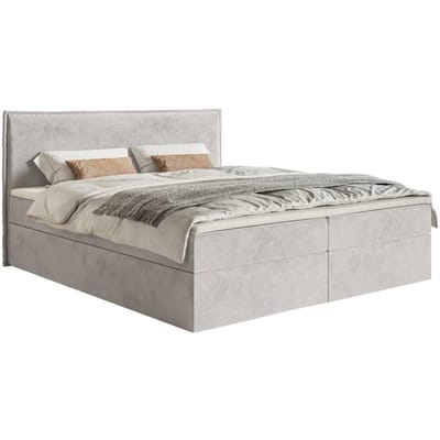 Boxspring Esmay velvet met opbergruimte en topper 180 x 200 cm | NADUVI Collection