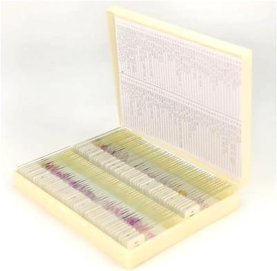 Microscoop Voorbereide Dia's - Biologie Objecten - Wetenschappelijk Onderzoek - 100 Stuks - 1x1x1 cm - Niet gespecificeerd