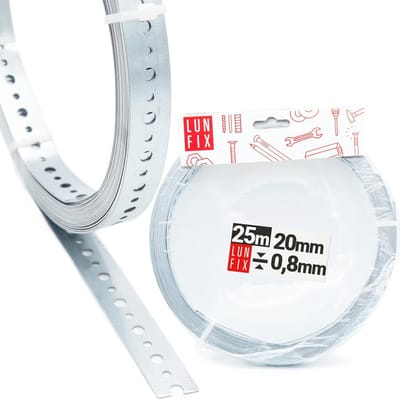 Geperforeerde Gatband en Windband voor Bouw- en Renovatieprojecten - 20x0,8mm - 25m
