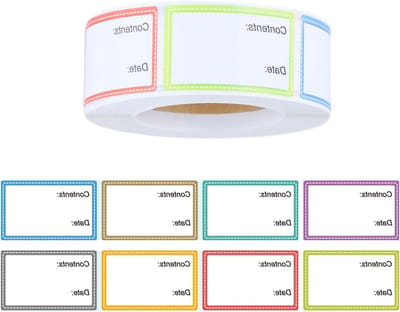 500 Stuks Zelfklevende Diepvrieslabels 40 x 25 mm voor Herbruikbare Keuken, Voedselstickers, Waterdicht en Verwijderbaar