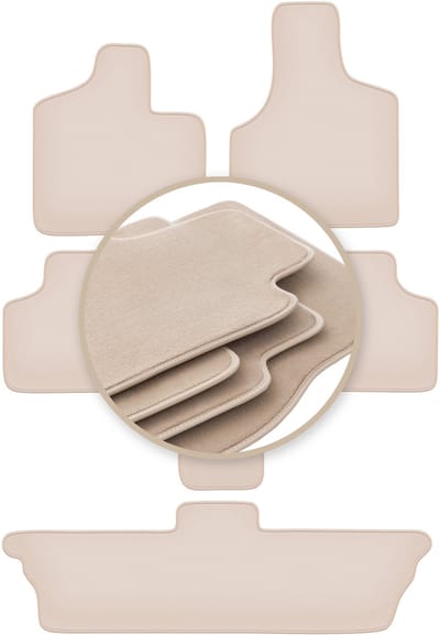 PREMIUM beige vloermatten voor: Chrysler Voyager III 7-zits 2001-2007
