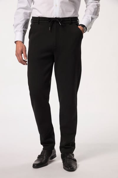 JP 1880 - Heren - Jersey broek instapbroek met tailleband chino FLEXNAMIC® - Zwart - Maat XL