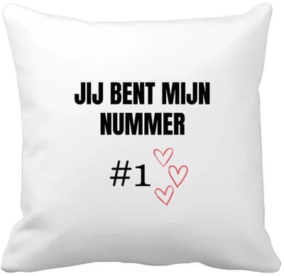 Akyol - jij bent mijn nummer één Kussen hoes - Liefde - iemand die je in het zonnetje wilt zetten - nummer 1 - leuke cadeau - kado - verjaardag - geschenk - 40 bij 40 cm