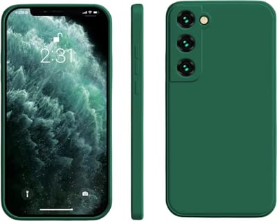 Valbestendige Siliconen Back Cover – Geschikt voor Samsung Galaxy S25 – Schokabsorberend Telefoonhoesje tegen Krassen & Stoten-Donkergroen