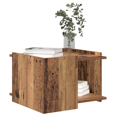 vidaXL - Salontafel - Oud - hout - 50,5 - x - 50 - x - 33 - cm - Bewerkt - hout
