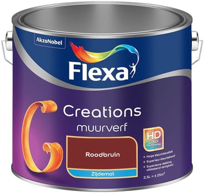 Flexa - Creations Muurverf Zijdemat - Roodbruin - Mengverf - 2,5 L