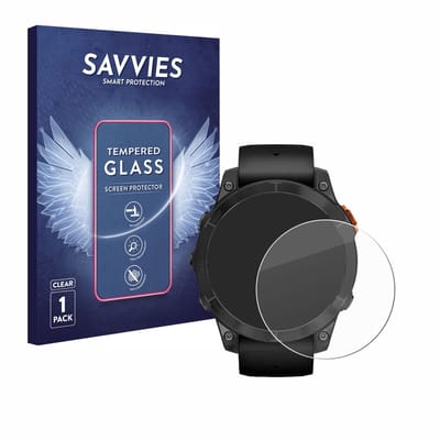 Savvies - Glas Screenprotector voor Garmin Fenix 7 Pro Solar (47 mm) - Gehard Beschermglas 9H