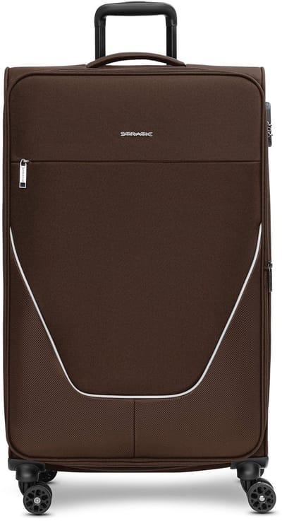 Stratic taska 4 wielen Trolley L 76 cm met uitbreidingsplooi - Zachte bagage - Combinatieslot - coffee