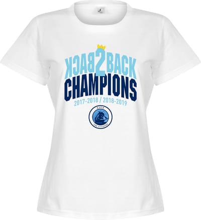 City Back to Back Champions T-Shirt - Wit - Dames - L