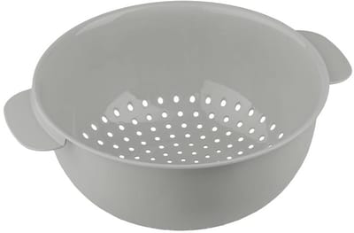 Molly Kunststof Zeef met Handvatten - 23,5 cm - Grijs