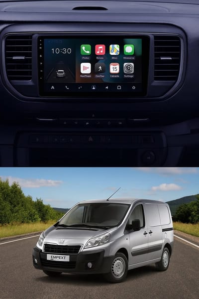 ADIVOX 9 inch T1 geschikt voor Peugeot Expert/Citroën Jumpy 2016-2021 Android 15 CarPlay/Auto/WiFi/RDS/DSP/DAB+