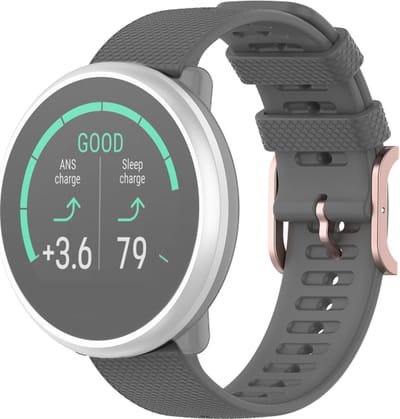 Siliconen bandje - geschikt voor Huawei Watch GT 2 42 mm / GT 3 42 mm Active / Elegant / GT 3 Pro 43 mm en Polar Ignite 2 / 3 / Pacer / Unite - grijs