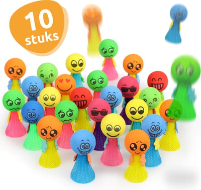 Isa's Friends® - Uitdeelcadeaus Jumping Smileys - 10 stuks - Traktatie