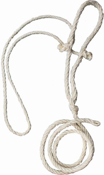 Excellent Koetouw - Gevlochten - Touw - Sisal - Extra sterk - Touw met lus - 4-slags - Wit - 200 cm - 1 cm dik