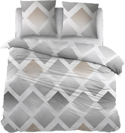 Snoozing Fieke Dekbedovertrek - Tweepersoons - 200x200/220 cm - Grijs