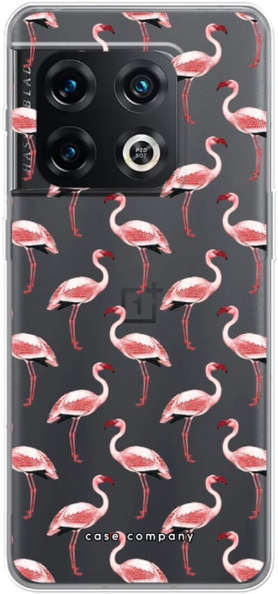 Case Company® - Hoesje geschikt voor OnePlus 10 Pro hoesje - Flamingo - Soft Cover Telefoonhoesje - Bescherming aan alle Kanten en Schermrand