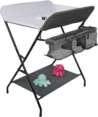 Inklapbare Commode - Baby Tafel - Baby Verzorging - Met Wielen & Opbergvakken - 79 x 555 x 96 cm