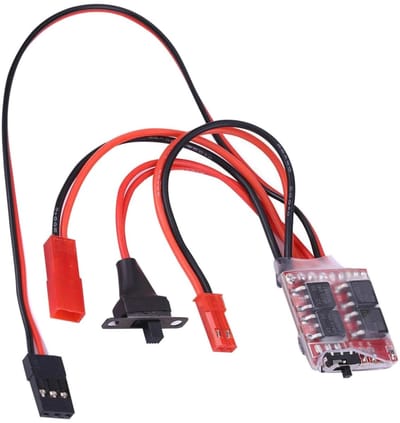 Dailygoods - Bidirectionele geborstelde regelaar - Windschakelaar - Controller voor modelvoertuigen - 30 A - Vooruit en achteruit - Geschikt voor...