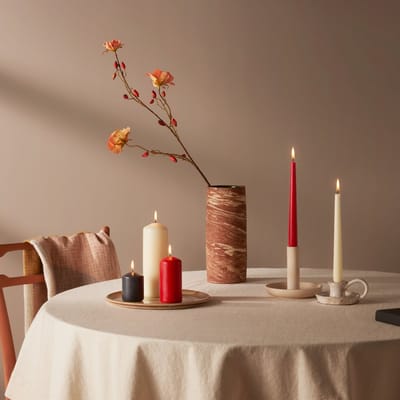 Bolsius - Stompkaars - 100/48 - 4 stuks per verpakking - Delicate Red