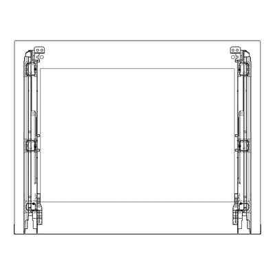 AEG voorste glas, inox, Electrolux, 594x465mm 140225485576