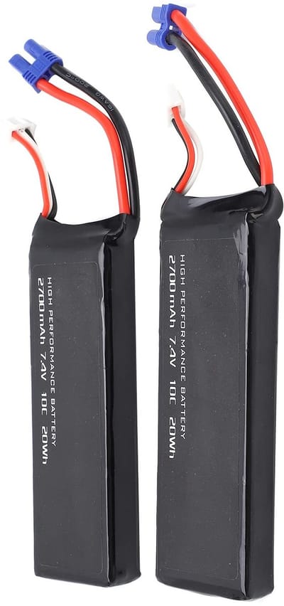 Allecto - 7.4V LiPo Batterij - Oplaadbare LiPo Batterij - Groot Capaciteit - Lichtgewicht - Voor RC Drone - 2 Stuks