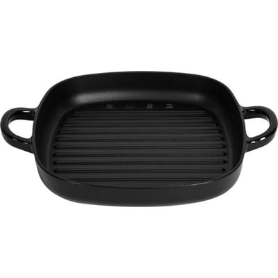 Smeg - Gietijzeren Grillpan - Zwart - 26 x 26 cm - Geschikt voor Inductie