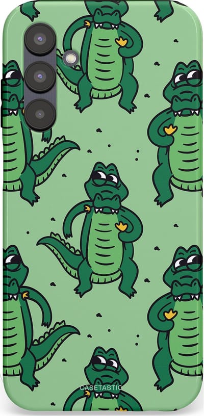 Casetastic hoesje geschikt voor Samsung Galaxy A25 - Dubbellaagse bescherming - Kroko dans - Fashion Case - Mintgroen
