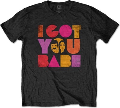 Sonny & Cher - I Got You Babe Heren T-shirt - S - Zwart