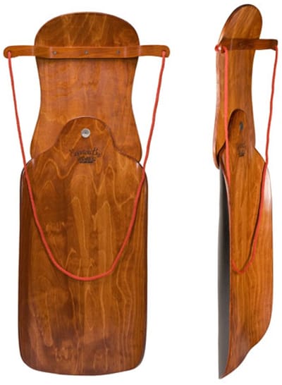 Mountain Boy Sledworks Slalom Slee - Houten Slee - Sneeuwslee - Stuurbaar - 130 CM - Stuurkoord - Zonder Rugleuning